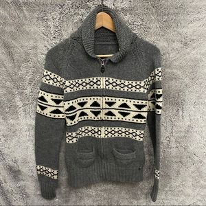 Aritzia TNA Wool Cardigan Zip Sweater